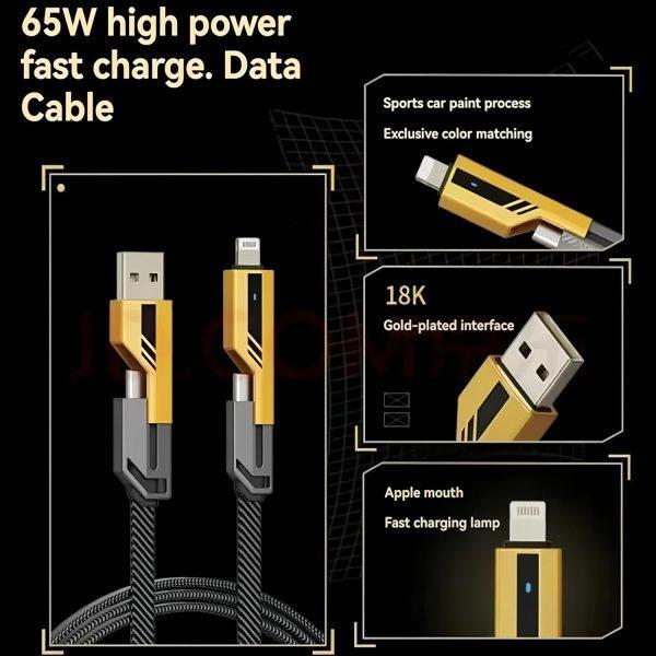 Fast Charging Braided Data Cable – Durable & Tangle-Free
